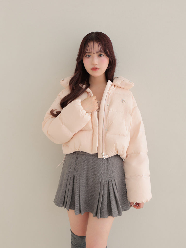 【SALE】Bijou cropped down jacket(eme10815)