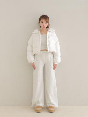 【SALE】Bijou cropped down jacket(eme10815)