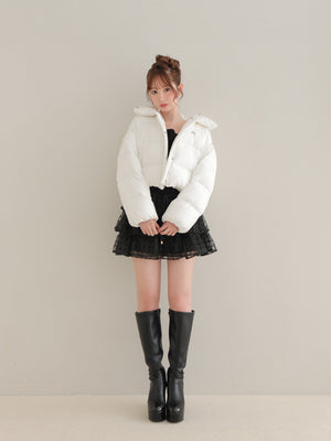【SALE】Bijou cropped down jacket(eme10815)