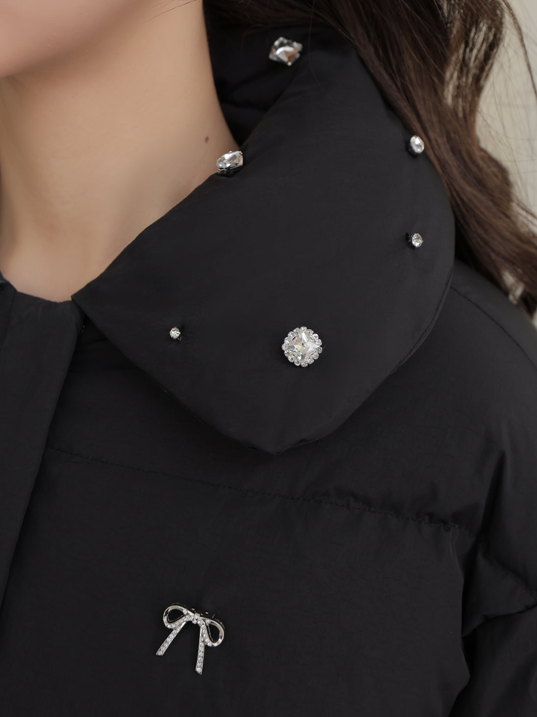 【SALE】Bijou cropped down jacket(eme10815)