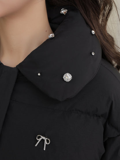 【SALE】Bijou cropped down jacket(eme10815)