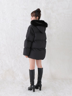 【Pre Order】Bijou ribbon down jacket(eme10816)