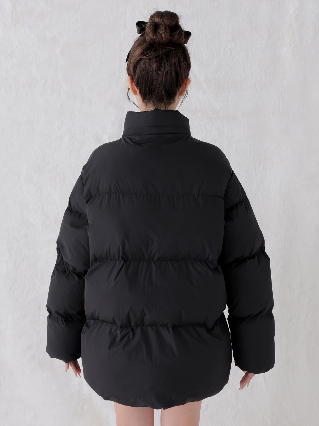 【Pre Order】Bijou ribbon down jacket(eme10816)