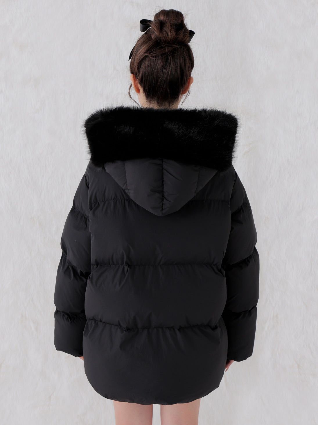 【Pre Order】Bijou ribbon down jacket(eme10816)