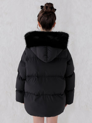 【Pre Order】Bijou ribbon down jacket(eme10816)