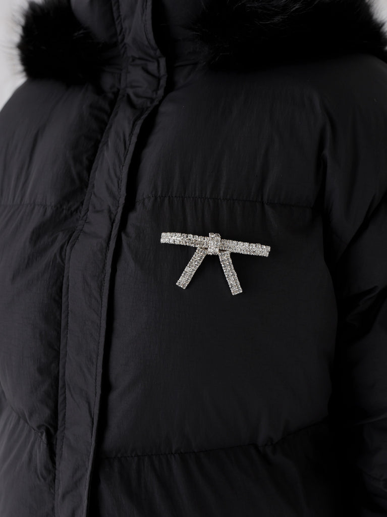 【Pre Order】Bijou ribbon down jacket(eme10816)