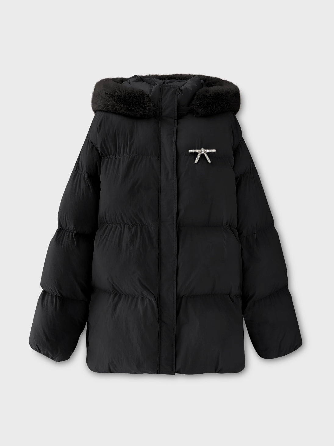 【Pre Order】Bijou ribbon down jacket(eme10816)