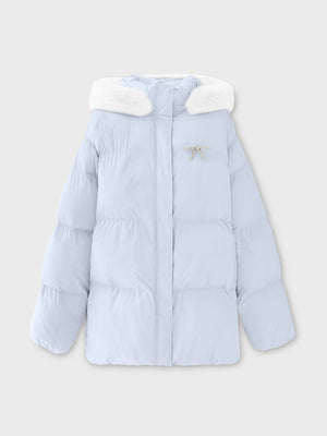 【Pre Order】Bijou ribbon down jacket(eme10816)