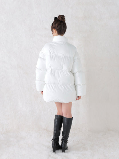 【Pre Order】Bijou ribbon down jacket(eme10816)