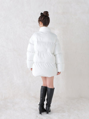 【Pre Order】Bijou ribbon down jacket(eme10816)