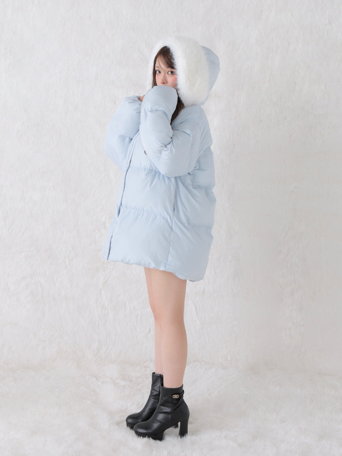 【Pre Order】Bijou ribbon down jacket(eme10816)