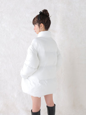 【Pre Order】Bijou ribbon down jacket(eme10816)