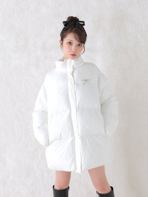 【Pre Order】Bijou ribbon down jacket(eme10816)