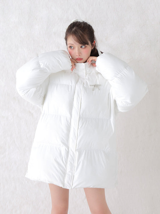 Bijou ribbon down jacket(eme10816)