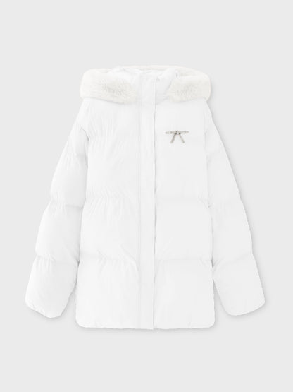 【Pre Order】Bijou ribbon down jacket(eme10816)