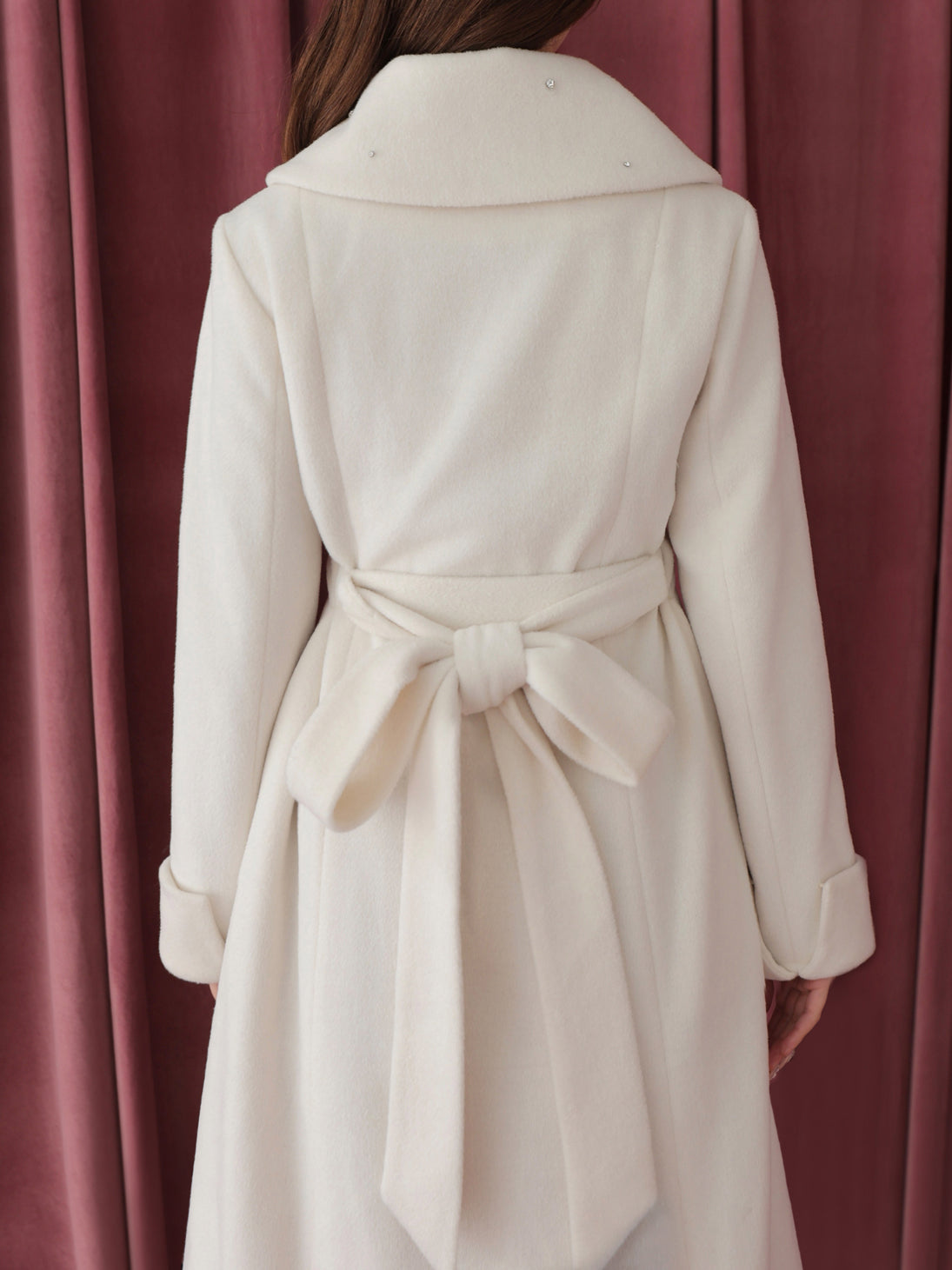 Blanc noir hooded long coat(eme10820)