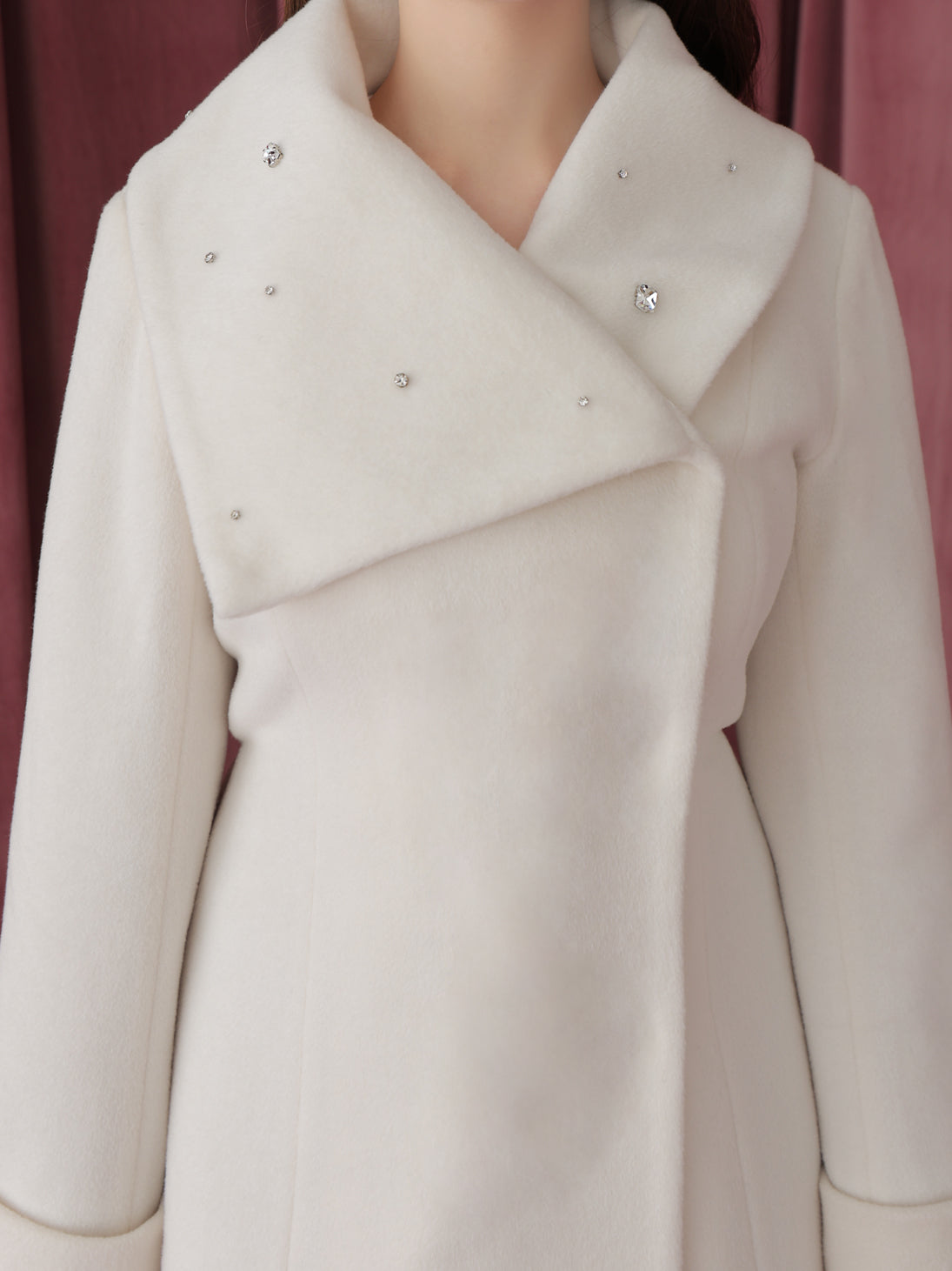 Blanc noir hooded long coat(eme10820) – M me eme