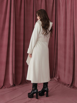 Blanc noir hooded long coat(eme10820)