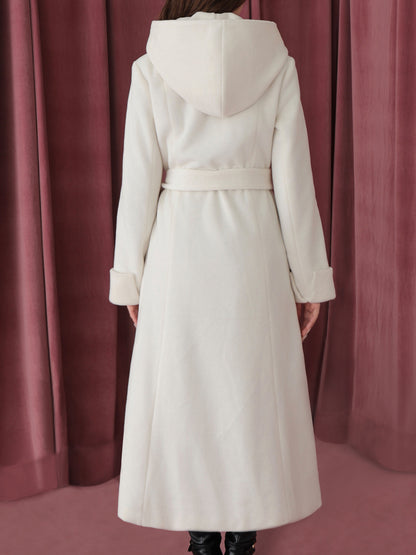 Blanc noir hooded long coat(eme10820)