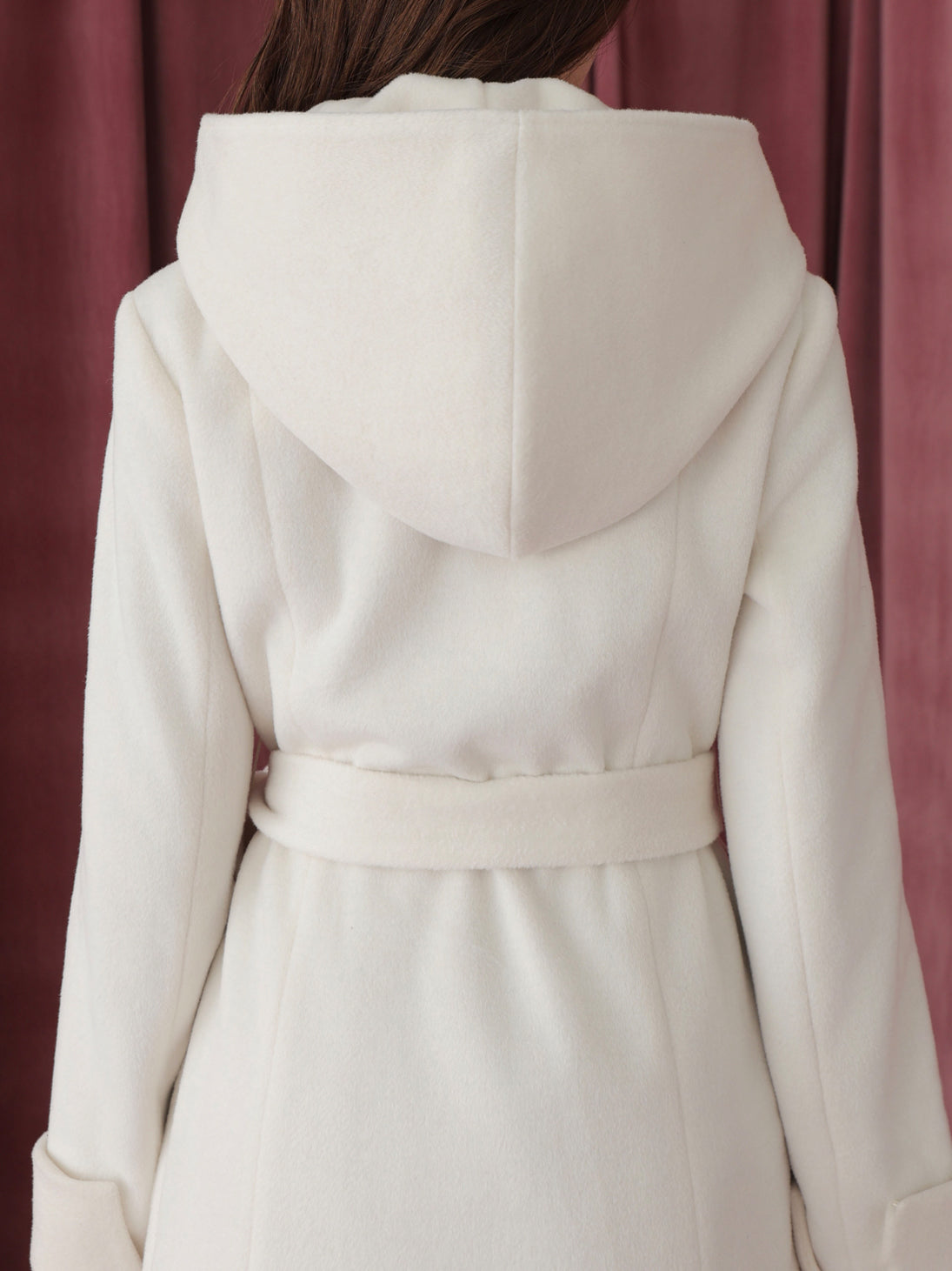 Blanc noir hooded long coat(eme10820)