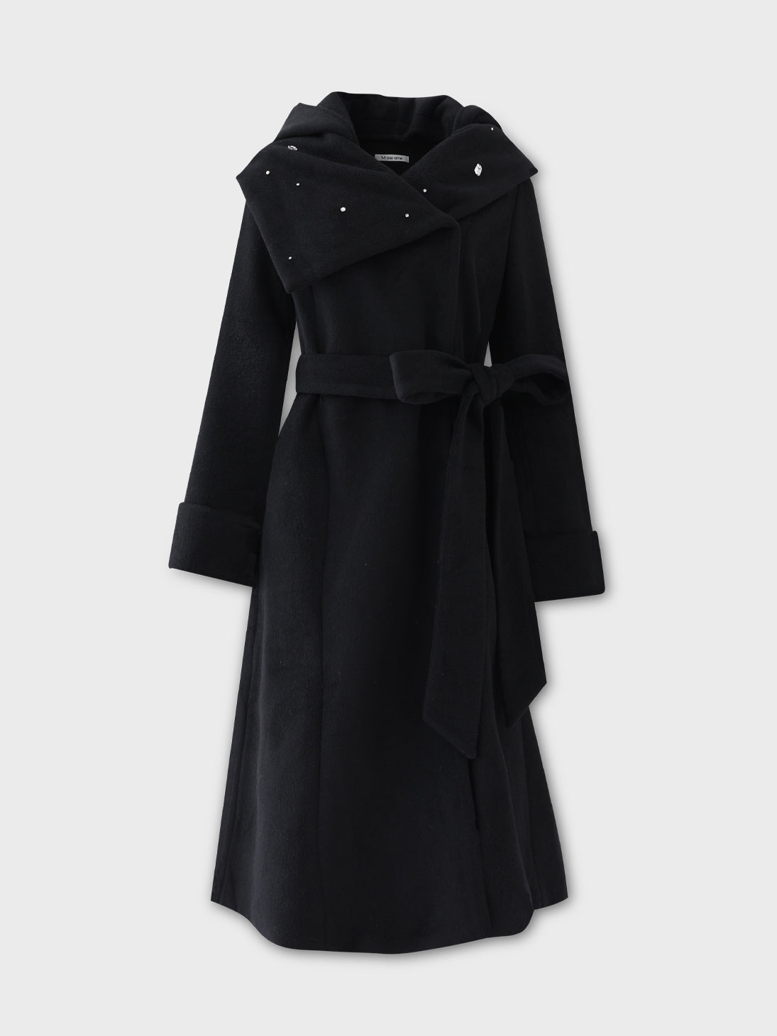 Blanc noir hooded long coat(eme10820)