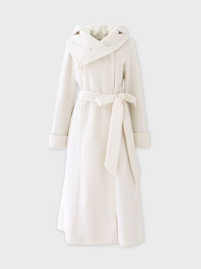 Blanc noir hooded long coat(eme10820)