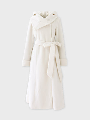 Blanc noir hooded long coat(eme10820)