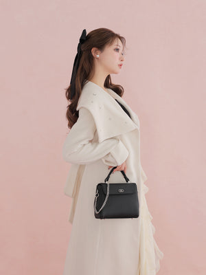 Blanc noir hooded long coat(eme10820)