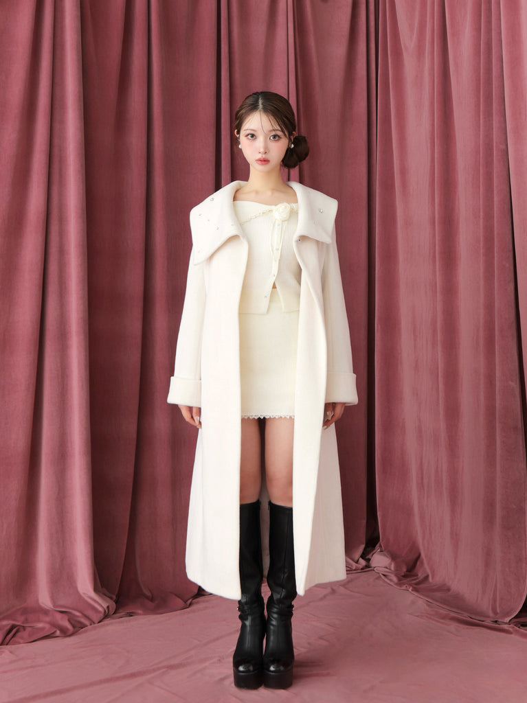model：160cm　(size：F　color：White)