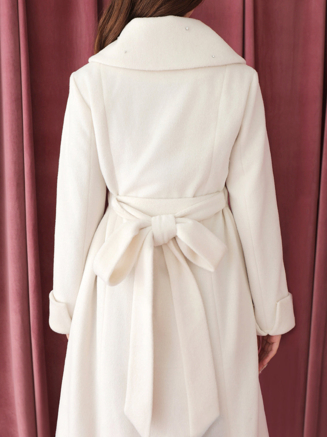 Blanc noir hooded long coat (eme10820)