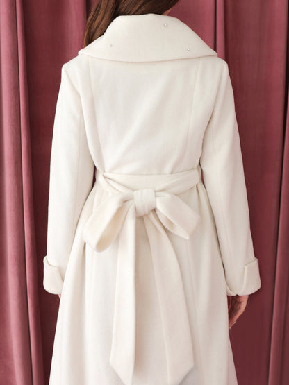 Blanc noir hooded long coat (eme10820)