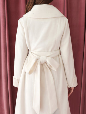 Blanc noir hooded long coat (eme10820)