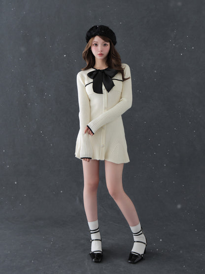 【SALE】Classical rib knit mini onepiece(eme10825)