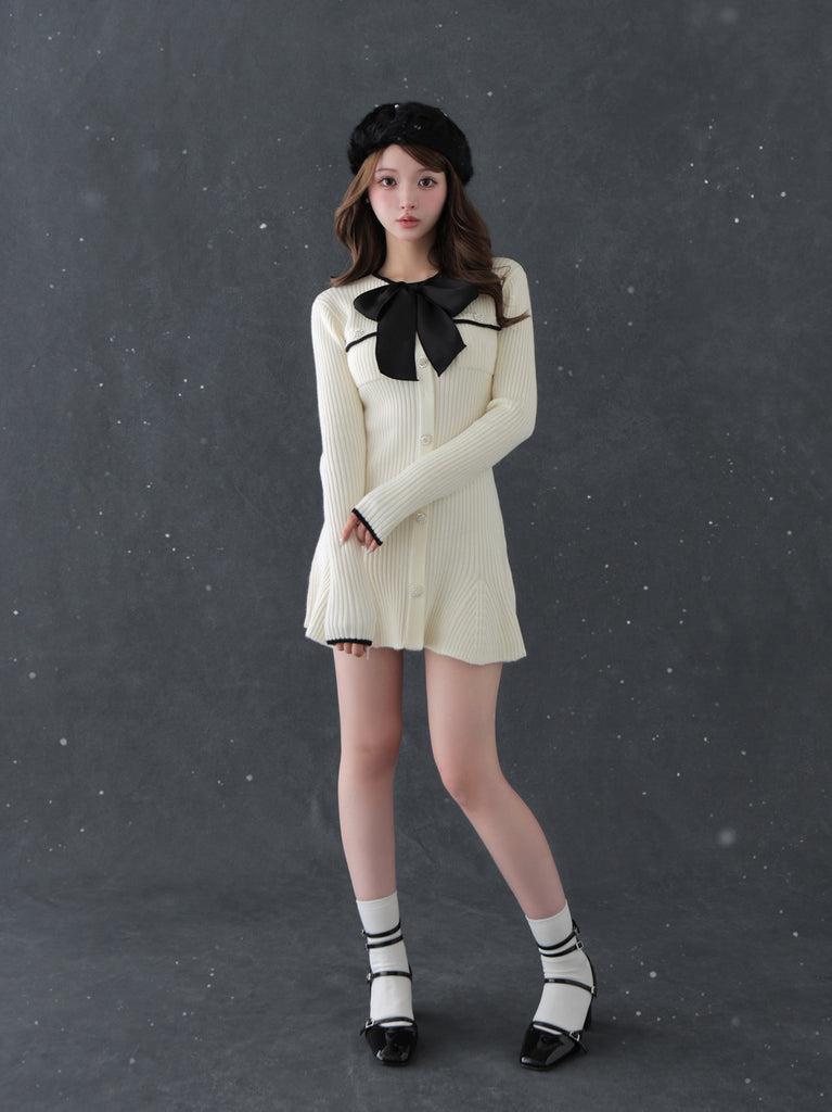 【SALE】Classical rib knit mini onepiece(eme10825)