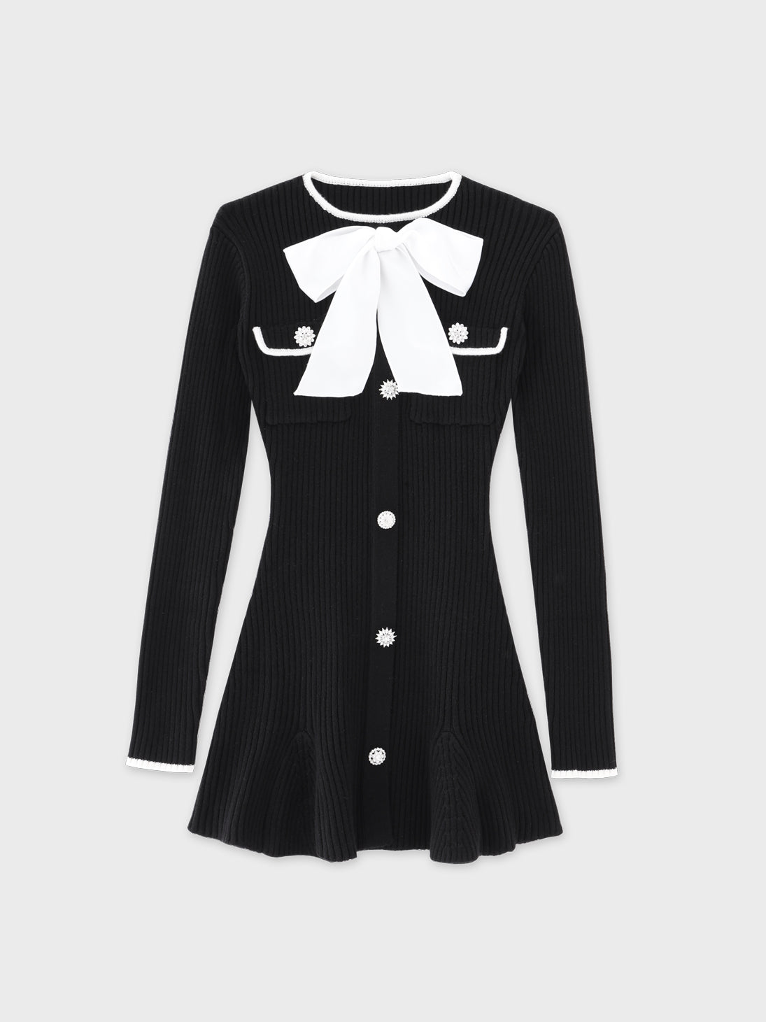 【SALE】Classical rib knit mini onepiece(eme10825)