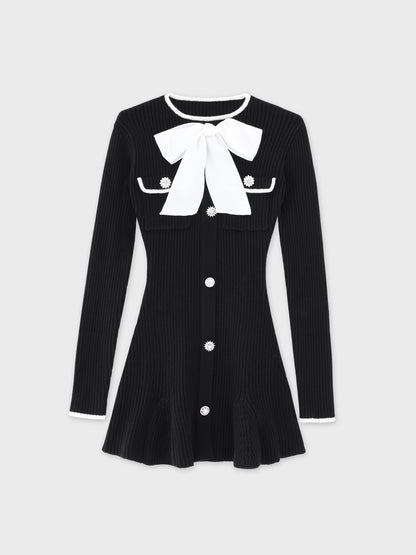 【SALE】Classical rib knit mini onepiece(eme10825)