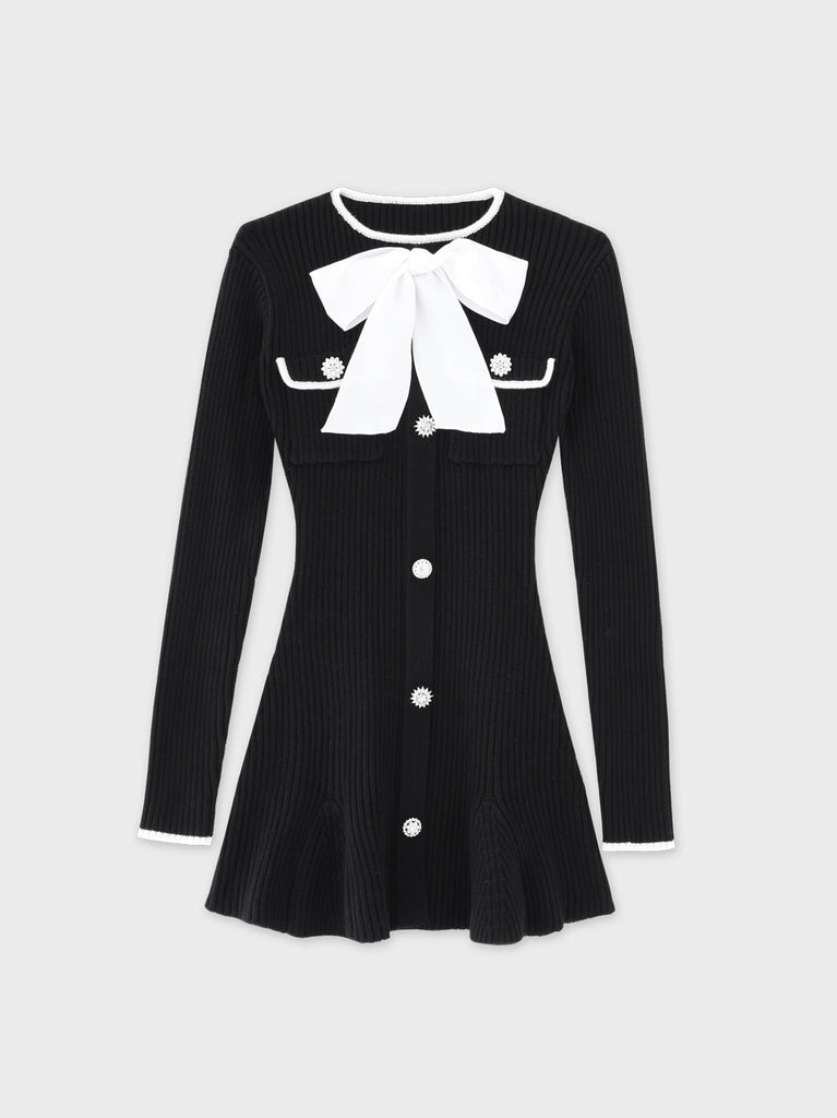 【SALE】Classical rib knit mini onepiece(eme10825)