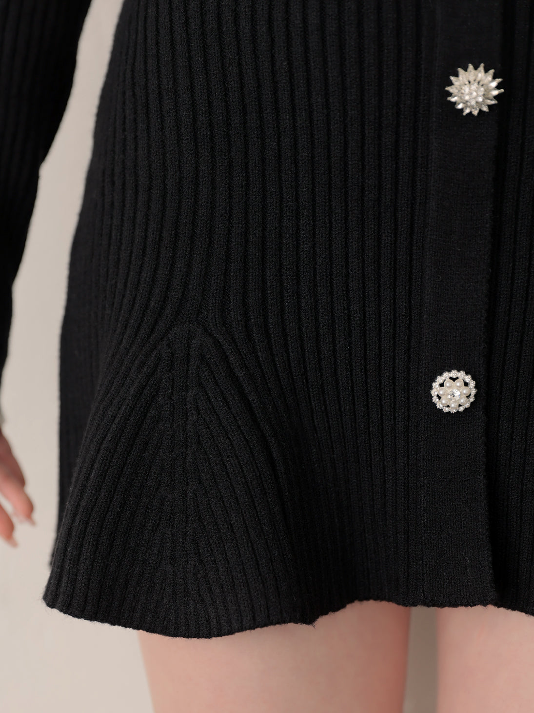 【SALE】Classical rib knit mini onepiece(eme10825)