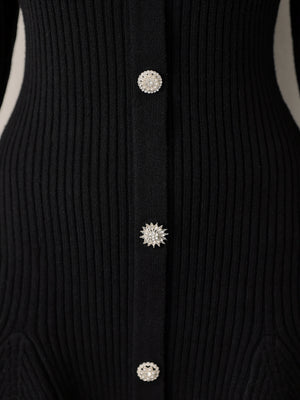 【SALE】Classical rib knit mini onepiece(eme10825)