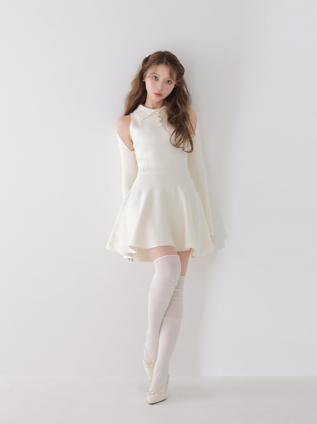 model：160cm　(size：F　color：Ivory)