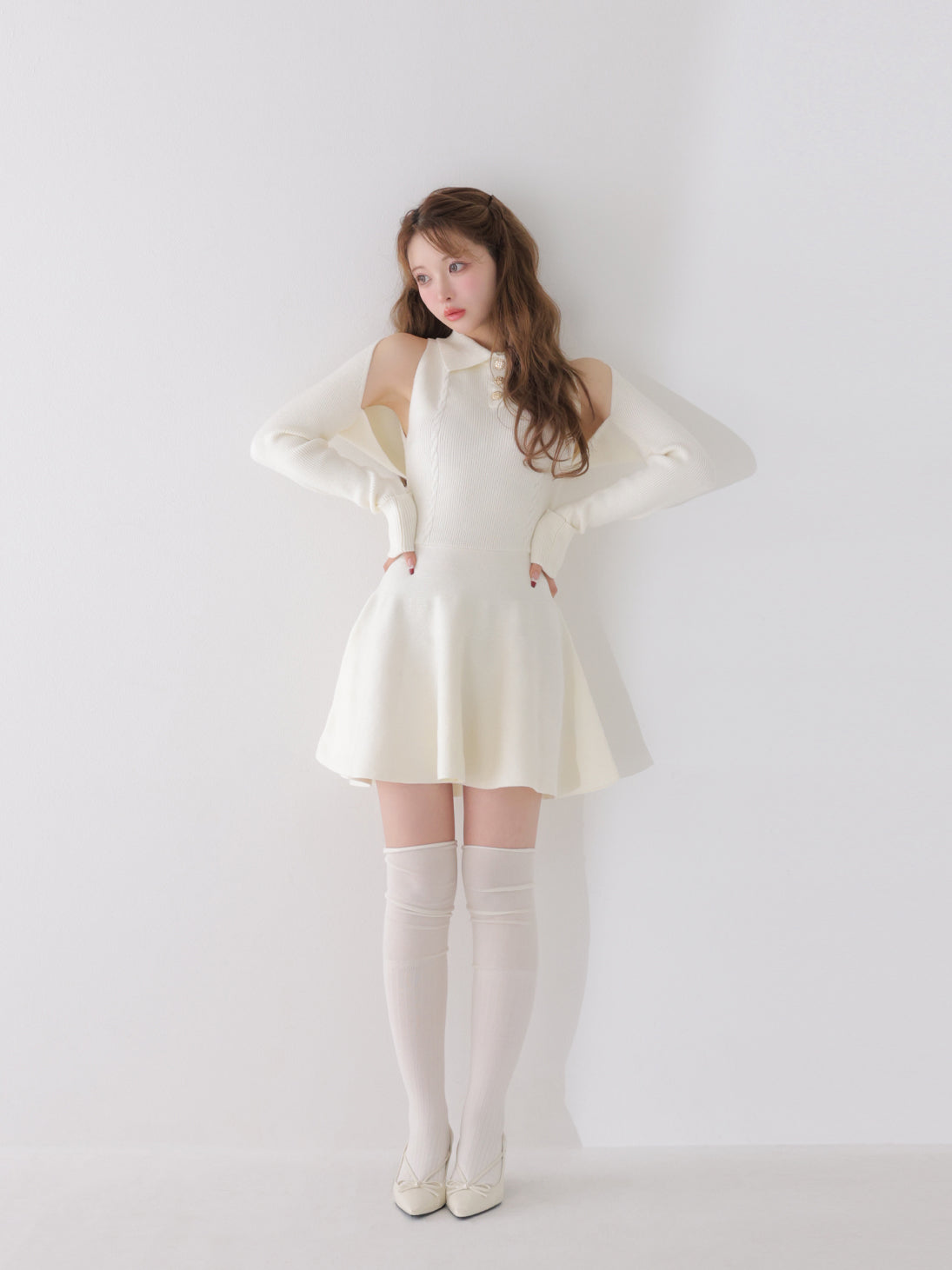 model：160cm　(size：F　color：Ivory)
