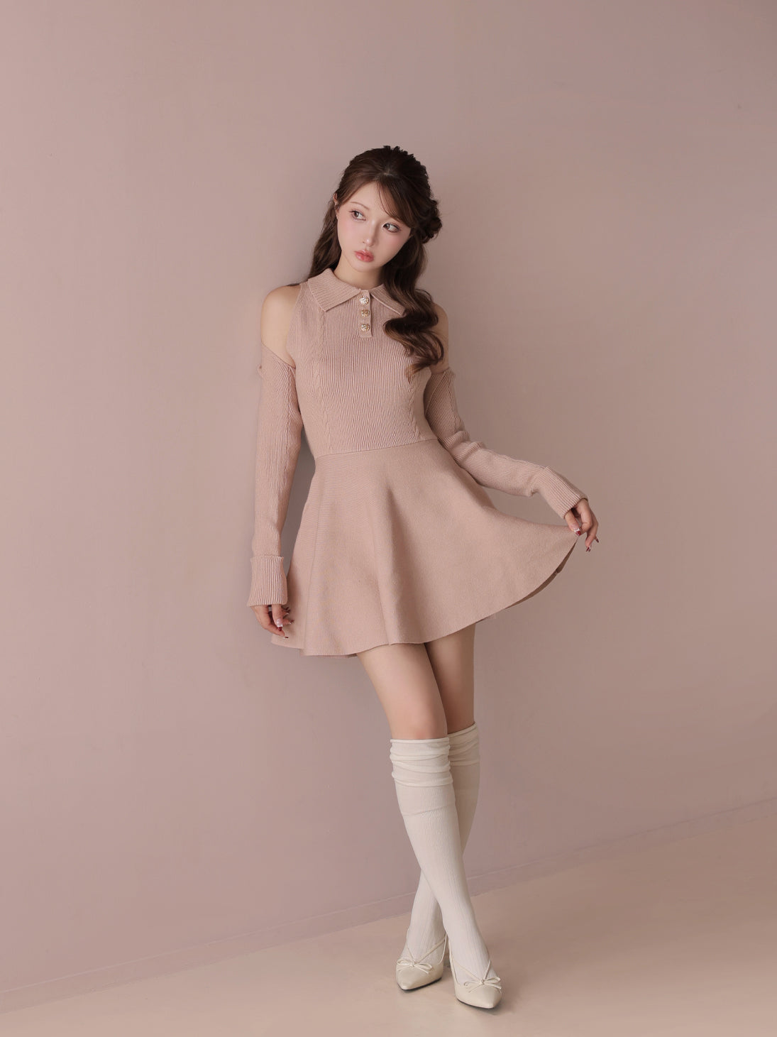 model：160cm　(size：F　color：Pink)