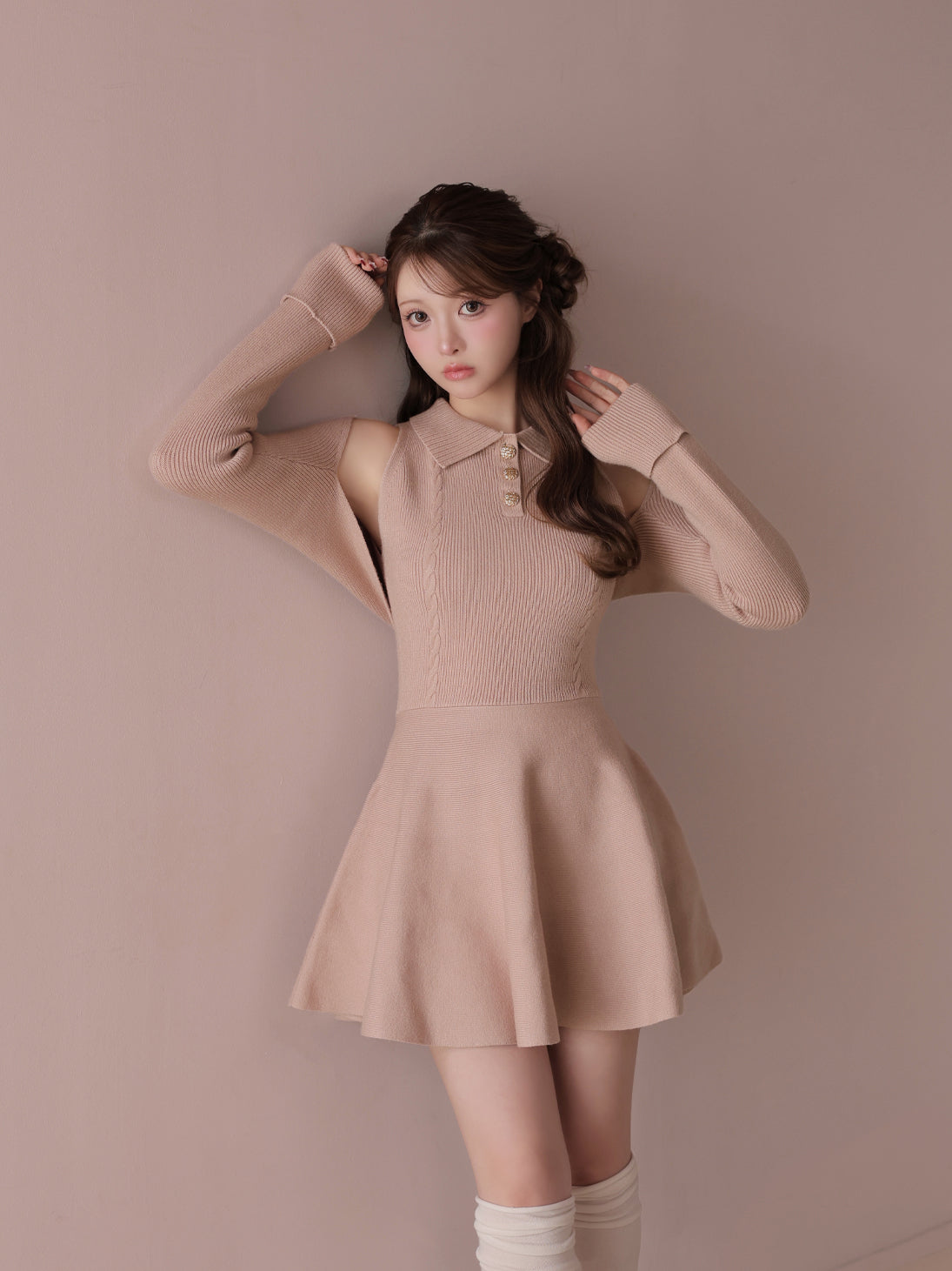 model：160cm　(size：F　color：Pink)