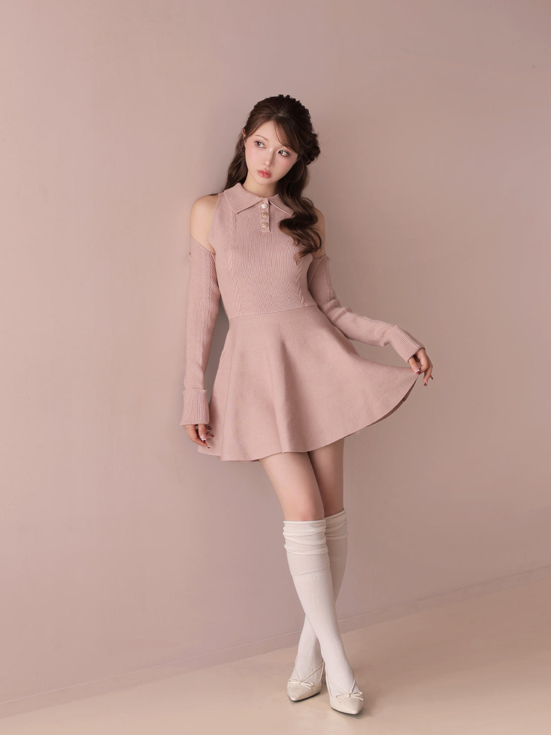 model：160cm　(size：F　color：Pink)