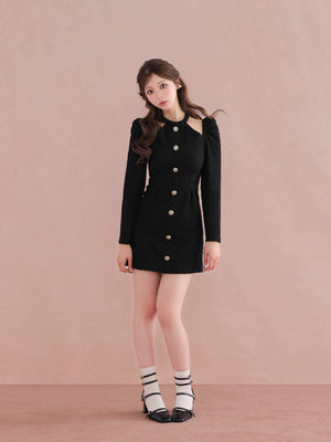 Bell cut tweed mini onepiece(eme10829)