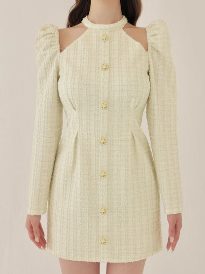 Bell cut tweed mini onepiece(eme10829)