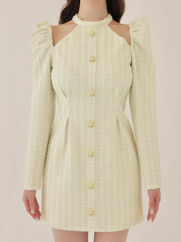 Bell cut tweed mini onepiece(eme10829)