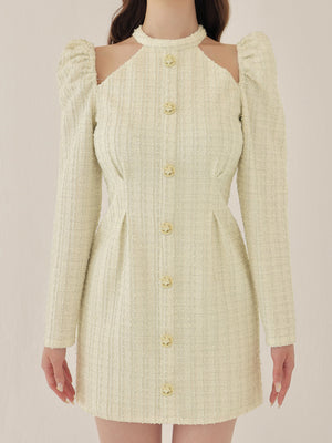 Bell cut tweed mini onepiece(eme10829)