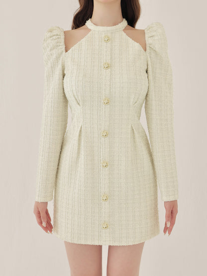 Bell cut tweed mini onepiece(eme10829)