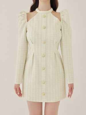 Bell cut tweed mini onepiece(eme10829)